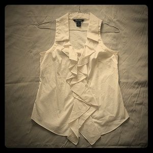 White House Black Market White Tank Top